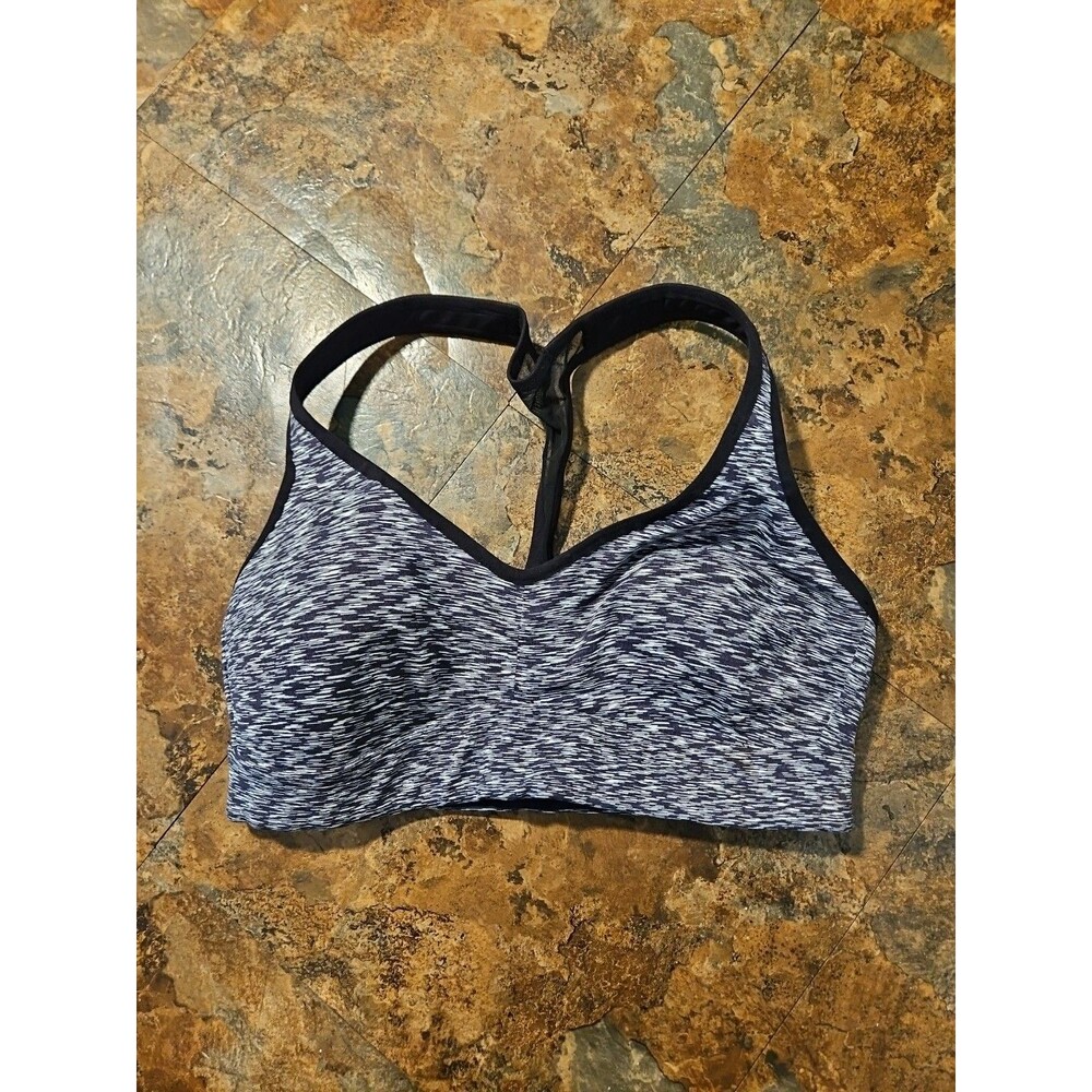 Lululemon‎ Athletic Sports Bra razorback Women's Size 6 Black/white athletic(L2)